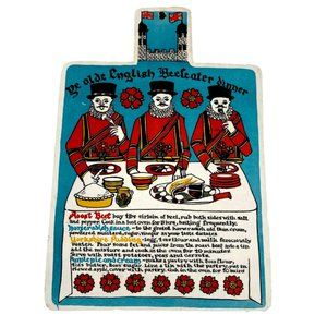 Vintage Beeteater Cutting Board Wall Hanging W Recipes Yoeman Kitchen Decor